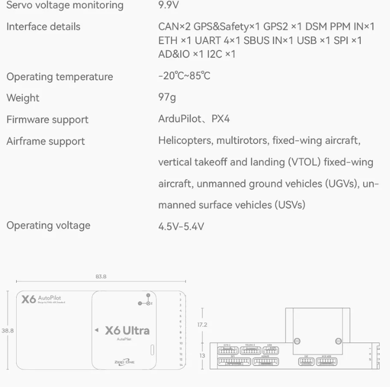 Полетный контроллер ZeroOne X6 Ultra