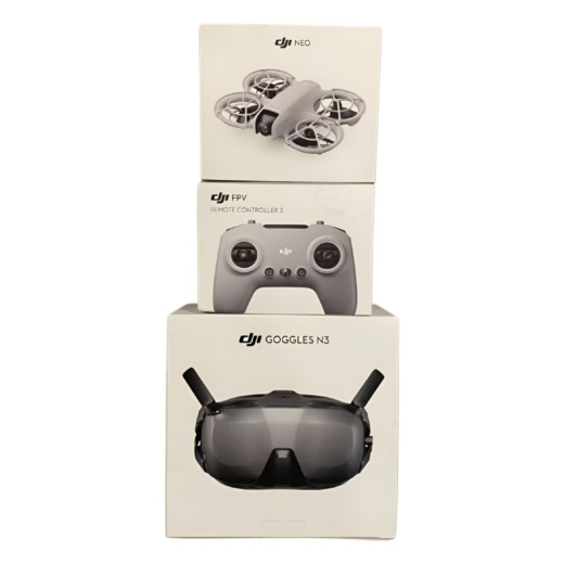 Комплект управления полётом DJI: квадрокоптер DJI Neo, очки DJI Goggles N3, пульт DJI RC3 и батарея